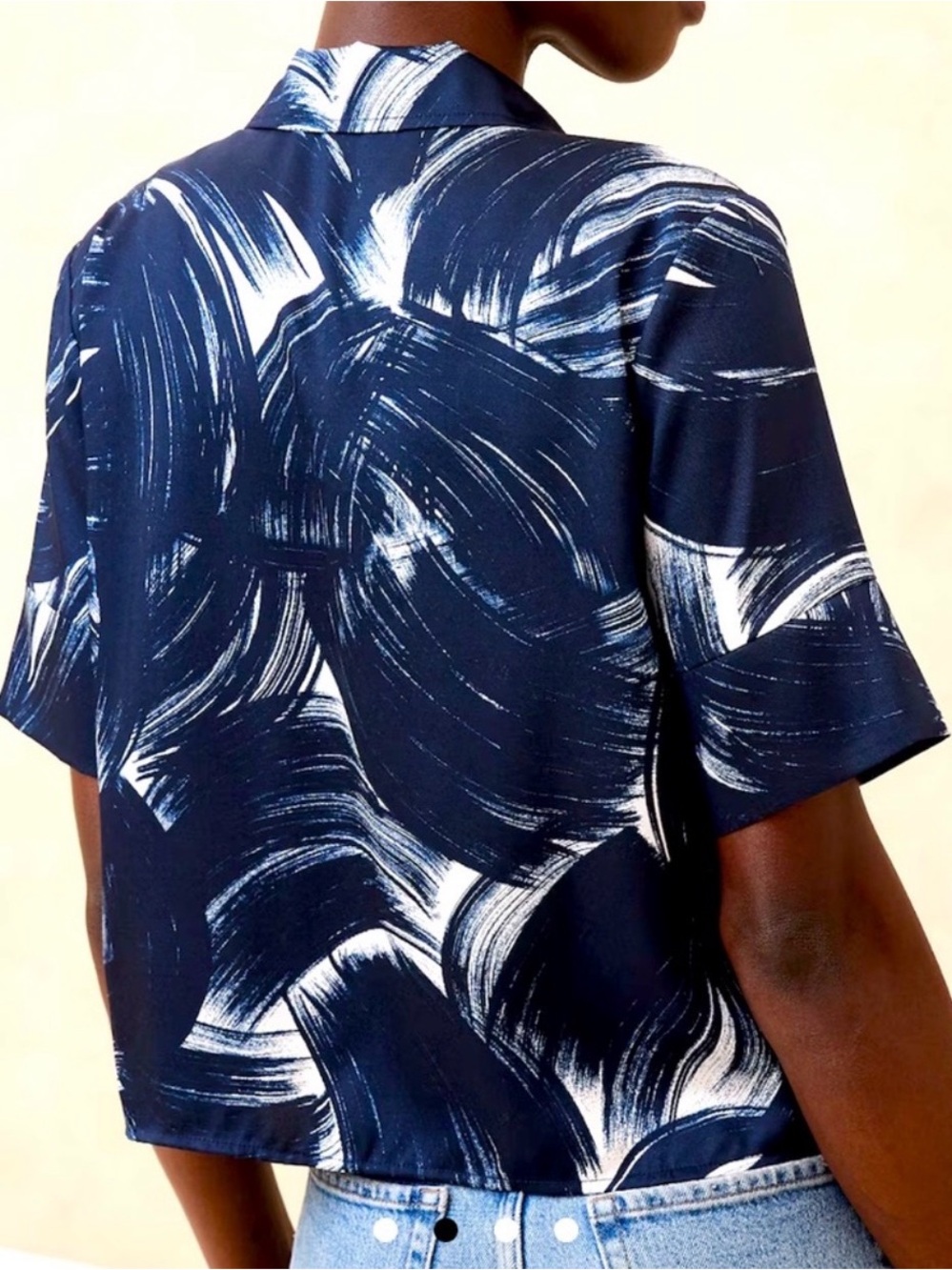 Banana Republic Navy & White Top | Size Medium - Picture 3 of 7